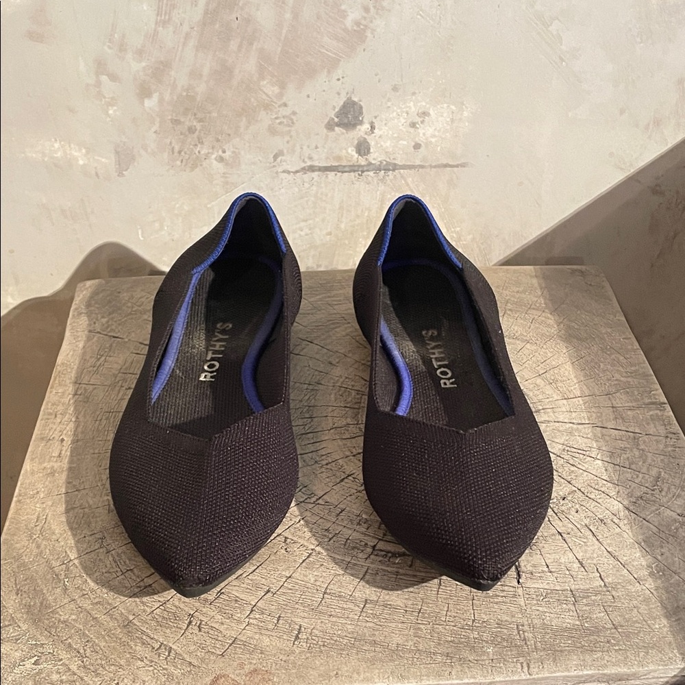 Rothy's Black and Blue Women's Flats